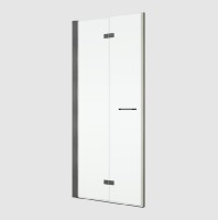 RONAL SOLINO SOLF1 dvoudílné dveře skládací, levé 700 gun metal brushed, sklo čiré  SOLF1G0702607