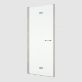 RONAL SOLINO SOLF1 dvoudílné dveře skládací, pravé 800 nickel brushed, sklo čiré  SOLF1D0802507