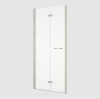 RONAL SOLINO SOLF1 dvoudílné dveře skládací, pravé 700 nickel brushed, sklo čiré  SOLF1D0702507