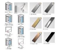 RONAL SOLINO SOLT1 boční stěna v 90° v.1984,š.1000 aluchrom, sklo čiré  SOLT110005007