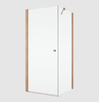 RONAL SOLINO SOLT1 boční stěna v 90° v.1984,š.700 copper brushed, sklo čiré  SOLT107002707