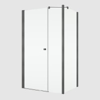 RONAL SOLINO SOLT3 boční stěna v 90° v.1984,š.700 gun metal brushed, sklo čiré  SOLT307002607