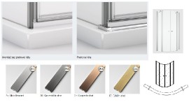 RONAL SOLINO SOR  prahová lišta R500 1000 nickel brushed,   S.SOR50.25