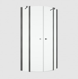 RONAL SOLINO SOR  čtvrtkruh s 2-křídL. Dveřmi R550 1000 gun metal brushed, sklo čiré  SOR551002607