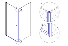 RONAL SOLINO instalační set pro dveře a boční stěnu     V3.SOL