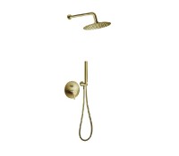 NOVASERVIS FERRO CIRICULUS sada sprchová s podomítkoou baterií, brushed gold   BCK7PBG-SET1-S