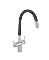 NOVASERVIS FERRO FILTRATA baterie dřezová stojánková chrom/černá   BFT41B