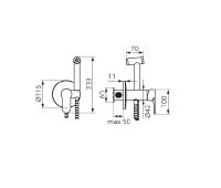 NOVASERVIS FERRO NOSTRIS baterie bidetová stojánková ECO black   BNS66PBL