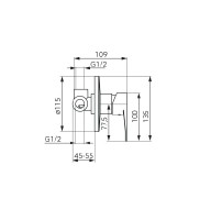 NOVASERVIS FERRO NOSTRIS baterie sprchová podomítková  black   BNS7PABL