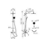 NOVASERVIS FERRO NOSTRIS souprava sprchová s baterií ECO black   NP99-BNS7UBL