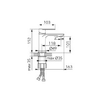 NOVASERVIS FERRO TALASSA baterie umyvadlová stojánková chrom BAL2