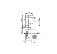 NOVASERVIS FERRO TALASSA baterie bidetová stojánková chrom BAL6