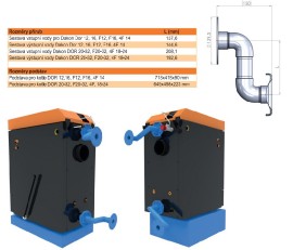 OPOP Sestava redukce přírub pro kotle Dakon DOR 20-32, F20-32, 4F 18-24 (na kotel H4EKO U)     S701