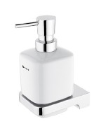 NIMCO MAYA dávkovač mýdla keramika x kov, pumpička mosaz, bílá/chrom   MA 29031K-T-26