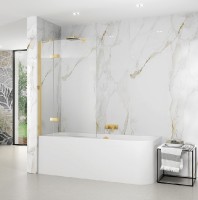 ROTH ALINA vanová zástěna APBFL otočná, levá 1000 mm, Gold Brushed, čiré   AP BFL 100150 GPE