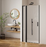 ROTH PASTEL sprchové dveře PLPIF jednokřídlé 1000 mm, Black Matt, čiré   PL PIF 100200 7PE