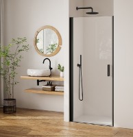 ROTH PASTEL sprchové dveře PLPIV jednokřídlé 1000 mm, Black Matt, čiré   PL PIV 100200 7PE