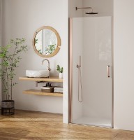 ROTH PASTEL sprchové dveře PLPIV jednokřídlé 1000 mm, Rose Gold, čiré   PL PIV 100200 5PE