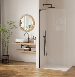 ROTH PASTEL samostatná stěna PLTWU Walk-in 1000 mm, Gun Metal, čiré   PL TWU 100200 6PE