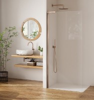 ROTH PASTEL samostatná stěna PLTWU Walk-in 1000 mm, Rose Gold, čiré   PL TWU 100200 5PE