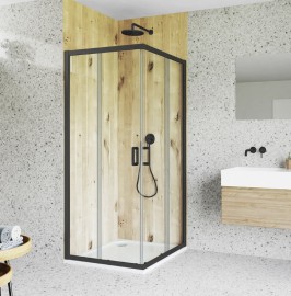 ROTH PROXIMA Neo sprchové dveře PXC2L 2-dílné posuvné,levé 1000mm, Black, čiré   PX C2L 100200 NPE