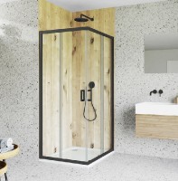 ROTH PROXIMA Neo sprchové dveře PXC2L 2-dílné posuvné,levé 800mm, Black, čiré   PX C2L 080200 NPE