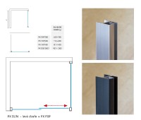 ROTH PROXIMA Neo sprchová boční stěna PXFXP 800 mm, Black, čiré PX FXP 070200 NPE