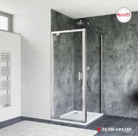 ROTH PROXIMA Neo sprchová boční stěna PXFXP 1000 mm, Black, čiré   PX FXP 090200 NPE