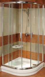 Ravak Blix BLCP4-80 čtvrtkruhový sprchový kout rám lesklý alu výplň Transparent 3B240C00Z1