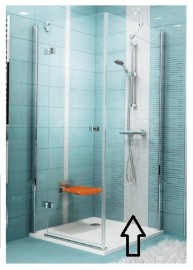 Ravak SmartLine SMPS-100 sprchová pevná stěna Pravá rám chrom výplň Transparent 9SPA0A00Z1