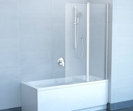 Ravak Chrome CVS2-100 vanová zástěna dvoudílná Pravá rám světlý alu výplň Transparent 7QRA0C00Z1