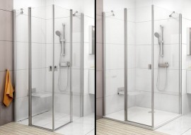 Ravak Chrome CRV2-110 sprchové dveře rohové rám bílý výplň Transparent 1QVD0100Z1