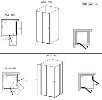 Ravak Chrome CRV2-110 sprchové dveře rohové rám bílý výplň Transparent 1QVD0100Z1