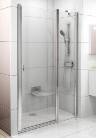 Ravak Chrome CSD2-120 sprchové dveře dvoudílné rám satin výplň Transparent   0QVGCU00Z1