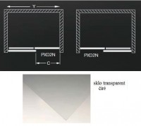 Roltechnik sprchové dveře PXD2N 1600 výplň transparent rám brillant 526-1600000-00-02