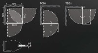ROLTECHNIK jednokřídlé sprchové dveře TCO1 1100 výplň intimglass, rám brillant   727-1100000-00-20