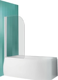 ROLTECHNIK vanová zástěna SCREEN PRO 810 výplň transparent, rám bílá   4000688