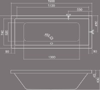 Roltechnik KUBIC vana 1900x900 mm objem 220 l 9390000