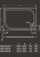 Roltechnik sprchová vanička RECTAN M 1200 x 800 x 30 mm obdélníková bílá litý mramor 8000167