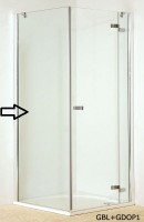Roltechnik sprchová boční stěna GBL 1000 výplň transparent rám brillant 133-100000L-00-02