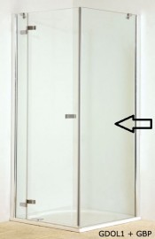 Roltechnik sprchová boční stěna GBP 900 výplň transparent rám brillant 133-900000P-00-02