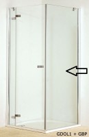 Roltechnik sprchová boční stěna GBP 1000 výplň transparent rám brillant 133-100000P-00-02