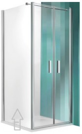 Roltechnik sprchová boční stěna TCB 800 výplň transparent rám stříbrný 741-8000000-01-02