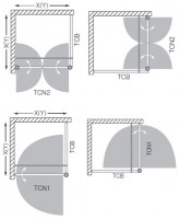 Roltechnik sprchová boční stěna TCB 900 výplň transparent rám brillant 741-9000000-00-02