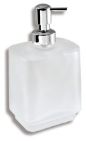 Koupelnové doplňky Novaservis NOVATORRE 4 - Dávkovač mýdla na postavení, chrom bílé sklo  6450/1.0