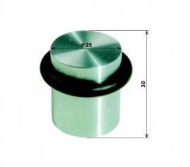 Bemeta hotelový program - Doraz dveřní na zem 25x30 mm, nerez mat   101218015
