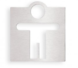 Bemeta hotelový program - Piktogram WC páni 120x120 mm, nerez mat   111022035