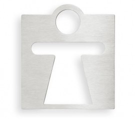 Bemeta hotelový program - Piktogram WC dámy 120x120 mm, nerez lesk   111022042