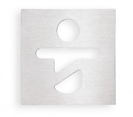 Bemeta hotelový program - Piktogram přebalovací místnost 120x120 mm, nerez lesk   111022062