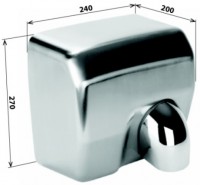 Bemeta hotelový program - Automatický vysoušeč rukou 240x270x200 mm, nerez lesk   945224061